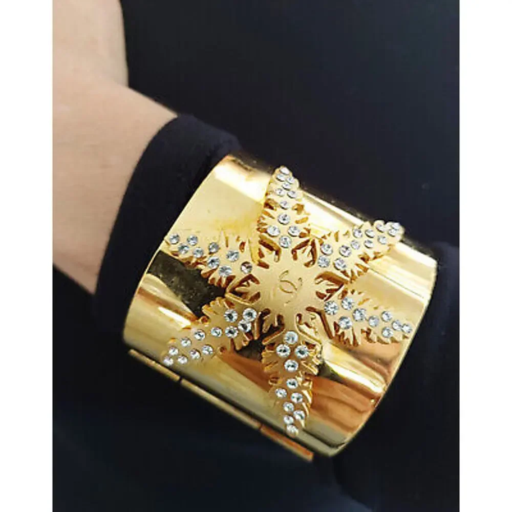 Chanel Snowflake Autumn 2001 Cuff Bangle Bracelet #1